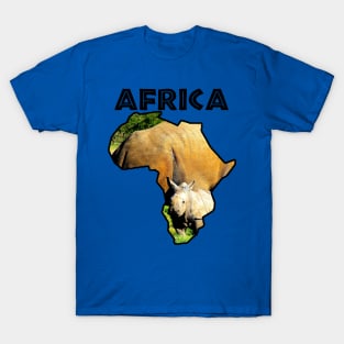 Africa Wildlife Continent Rhino Calf T-Shirt